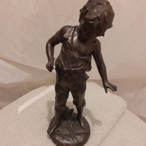 Bronze boy sculpture - boy,