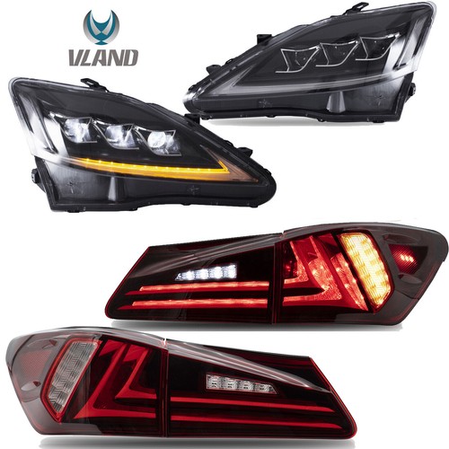 Vland full led headlights red - led, headlights+red