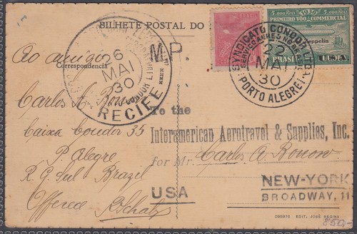 Postal history zeppelin - postal,