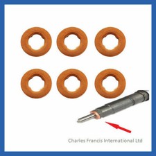 MERCEDES ML350 CDi BOSCH COMMON RAIL DIESEL INJECTOR COPPER WASHER SEAL x 6