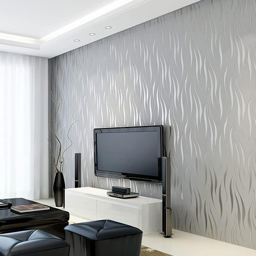 Embossed wave wallpaper - 3d,