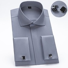 Mens Dress Shirts French Cuff