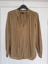 Next khaki satin crinkle