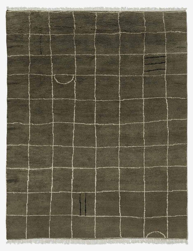 Wool rug hand knotted - wool,