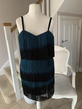Monsoon 1920s Style Flapper Girl Gatsby Dress Size 8 Fringe Detail Silk Trim
