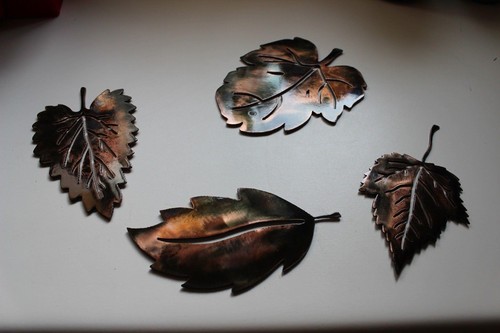 Metal wall art leaves - art,