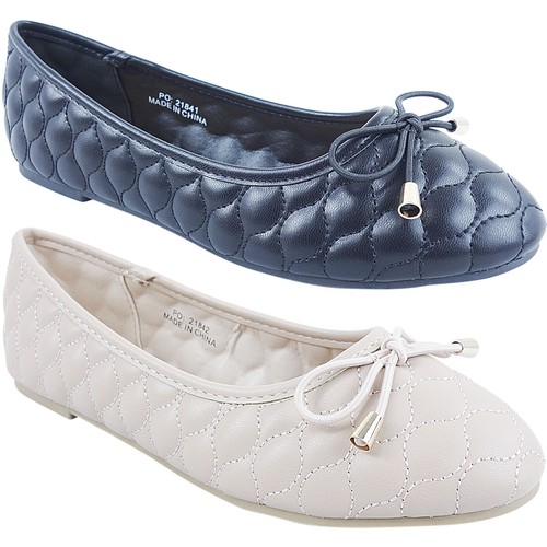 Ladies womens flat ballerina - flat,