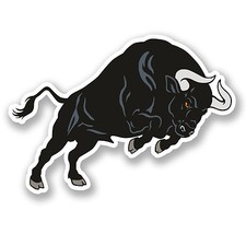 2 x 10cm Black Spanish Bull