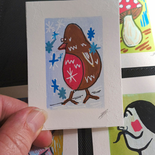 Aceo robin by - “robin”,