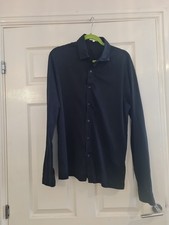 Reiss Dark Navy Cotton Satin