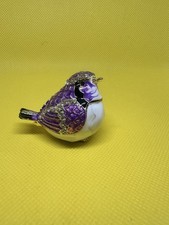 Purple bird Bejewelled Enamel