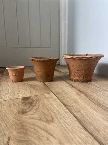 Vintage handmade terracotta - 3x,