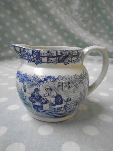 Spode milk jug blue - jug,
