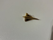 British Airways Air France Concorde Gold Brooch Badge