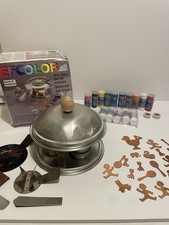 EfColor Enamelling Stove Kit With Mixed Colour Powder And Blanks EfColour
