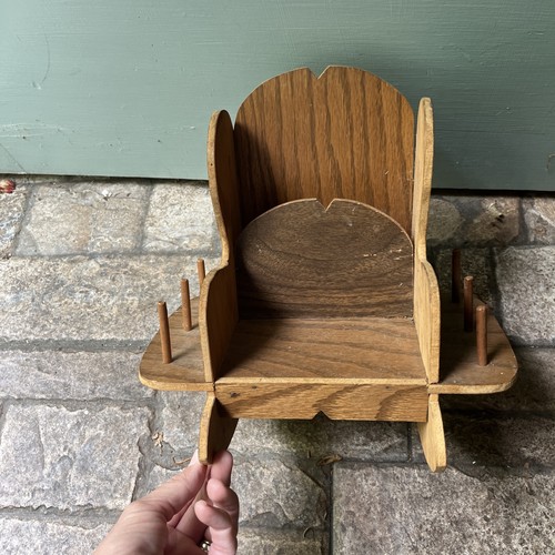 Vintage wooden rocking chair - wooden, 6