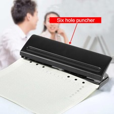 Paper Filofax Punch 6-Hole A4 A5 A6 Adjustable Metal Organiser Hole Puncher UK
