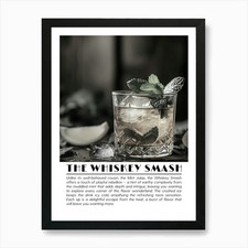 Whiskey Smash Art Print Framed