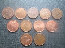 Lot of 11 x 5 EURO Cent Coins