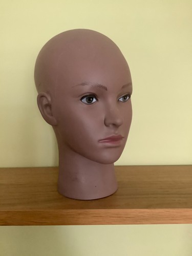 Brown mannequin head used for