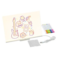 Doodle Glow Drawing Board, Scribbique Led Rewritable Drawing Board For Kids