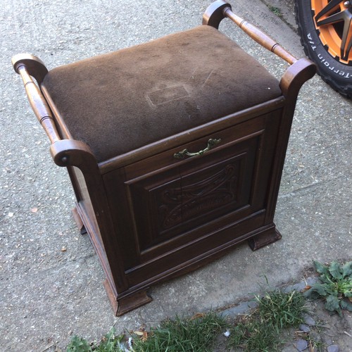 Wooden piano stool with - piano,