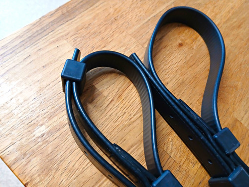 Black breeching straps - black, 125cm