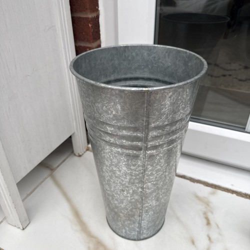 Metal planter vase - metal,