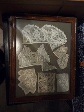 Framed Vintage Pieces of Lace