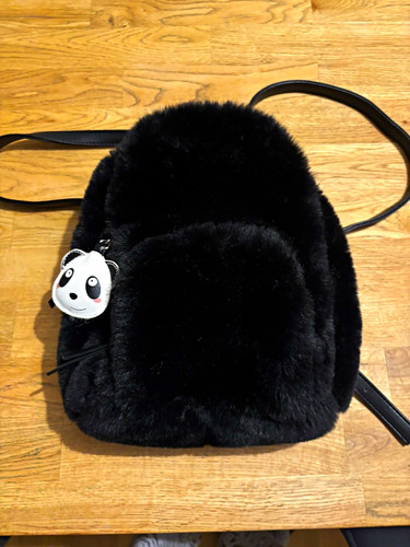Pull bear black faux - faux, fur
