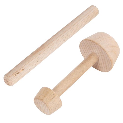 Wood rolling pin and tart - pin,