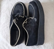 Platform Unisex Shoes Undergroud Black Suede Creepers UK Size 5 Punk