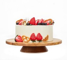 12" Acacia Wood Revolving Cake