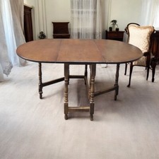 Vintage Oak Gateleg Table/Gate-Leg Drop Leaf/Made in England/c1960/FREE DELIVERY