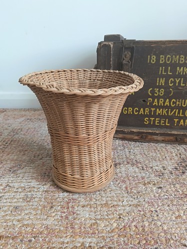 Vintage wicker waste paper - vintage,