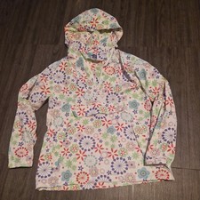 Kag In A Bag Womens white Floral Waterproof Rain Coat Jacket Size small 