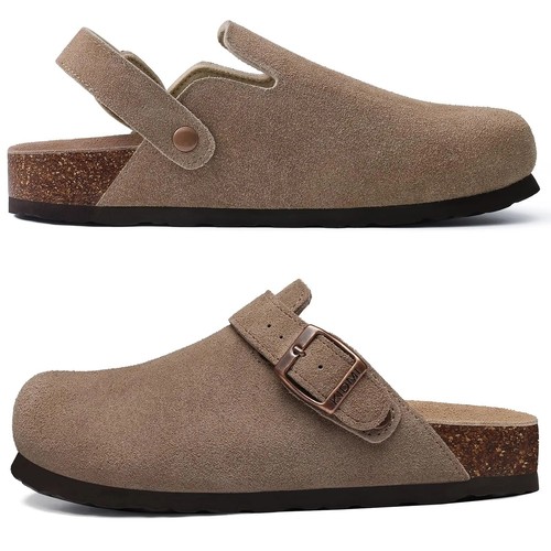 Women suede clogs adjustable - women,