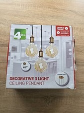 Ceiling light 3 bulb brass industrial vibe