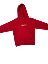 Red Supreme Box Logo Hoodie Size Small Good Condition