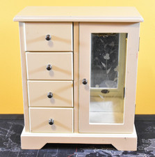White wooden jewellery box - wooden,