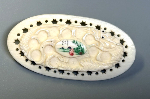 Vintage brooch carved - vintage,