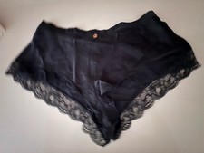 M & S Rosie For Autograph Black Silk & Lace French Knickers UK 12 BNWOT