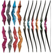 60" Takedown Longbow Bow 20-60lbs Wooden Hunting Bow Archery Target Black Hunter