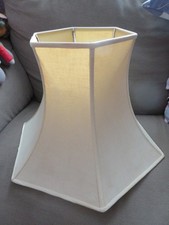 Vintage Cream 6 Sided Large Lamp/Light Shade Lampshade Spares/Repairs?