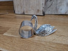 Silver Plated Swan Scroll