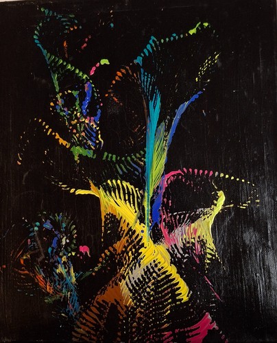 Original abstract acrylic - acrylic, on