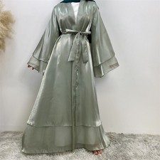 Women Muslim Open Kimono Abaya