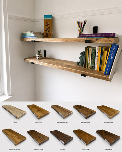 Rustic scaffold board shelf - board,