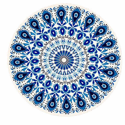 Round mandala tablecloth - round,