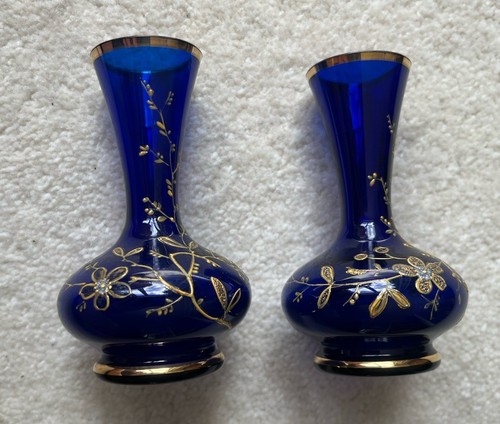Vintage cobalt blue and gold - vintage,